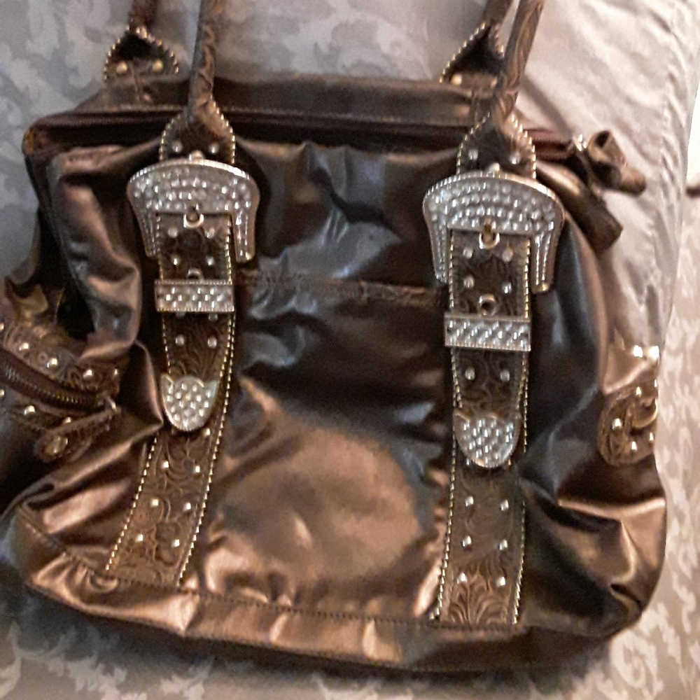 Kathy handbag 3 Compartments Last Pic Has A Stain.